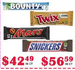MVR Cash & Carry BOUNTY, TWIX, MARS, SNICKERS offer