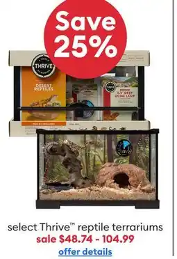 Petsmart Thrive reptile terrariums offer