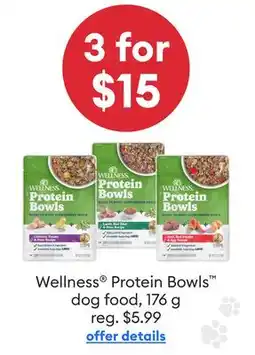Petsmart Wellness Protein Bowls dog food offer