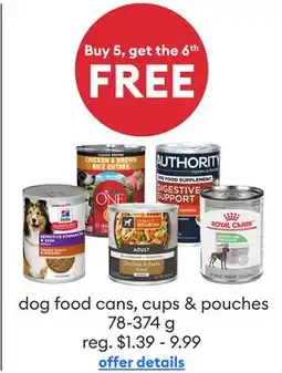 Petsmart dog food cans, cups & pouches offer