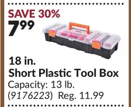 Princess Auto 18 in. Short Plastic Tool Box offer