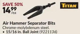 Princess Auto Air Hammer Separator Bits, 15/16 in. Ball Joint offer