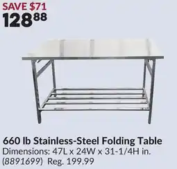 Princess Auto 660 lb Stainless-Steel Folding Table offer