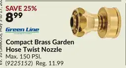 Princess Auto Compact Brass Garden Hose Twist Nozzle offer