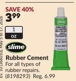 Princess Auto Rubber Cement offer