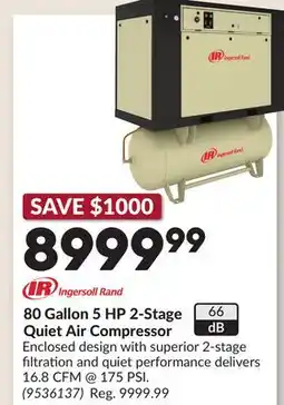 Princess Auto 80 Gallon 5 HP 2-Stage Quiet Air Compressor offer