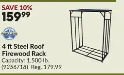 Princess Auto 4 ftSteel Roof Firewood Rack offer
