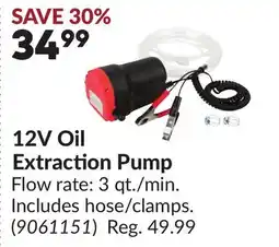 Princess Auto 12V Oil Extraction Pump offer