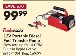 Princess Auto 12V Portable Diesel Fuel Transfer Pump offer