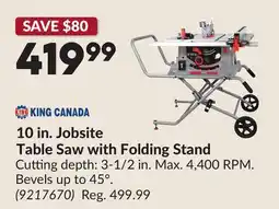 Princess Auto 10 in. Jobsite Table Saw with Folding Stand offer