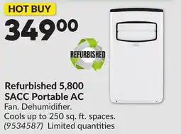 Princess Auto Refurbished 5,800 SACC Portable AC offer