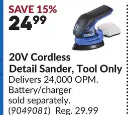 Princess Auto 20V Cordless Detail Sander, Tool Only offer