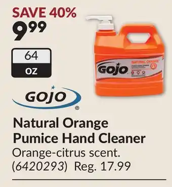 Princess Auto Natural Orange Pumice Hand Cleaner offer
