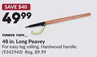 Princess Auto 48 in. Long Peavey offer