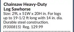 Princess Auto Chainsaw Heavy-Duty Log Sawhorse offer