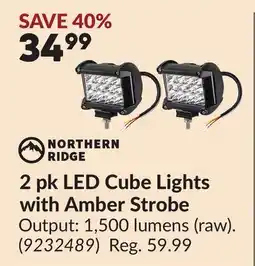 Princess Auto 2 pk LED Cube Lights with Amber Strobe offer