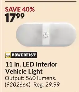 Princess Auto 11 in. LED Interior Vehicle Light offer