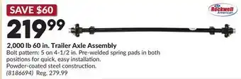 Princess Auto 2,000 lb 60 in. Trailer Axle Assembly offer