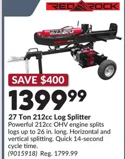 Princess Auto 27 Ton 212cc Log Splitter offer