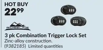Princess Auto 3 pk Combination Trigger Lock Set offer