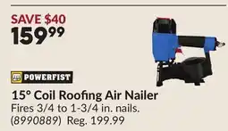 Princess Auto 15° Coil Roofing Air Nailer offer