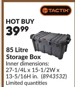 Princess Auto 85 Litre Storage Box offer
