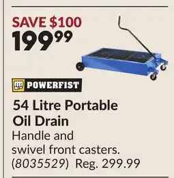 Princess Auto 54 Litre Portable Oil Drain offer