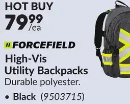 Princess Auto Black High-Vis Utility Backpacks offer