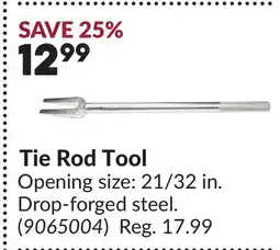 Princess Auto Tie Rod Tool offer