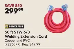 Princess Auto 50 ftSTW 6/3 Welding Extension Cord offer