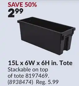 Princess Auto 15L x 6W x 6H in. Tote offer