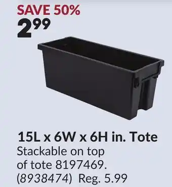 Princess Auto 15L x 6W x 6H in. Tote offer