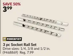Princess Auto 3 pc Socket Rail Set offer