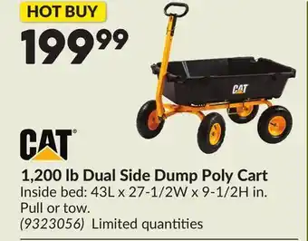Princess Auto 1,200 lb Dual Side Dump Poly Cart offer