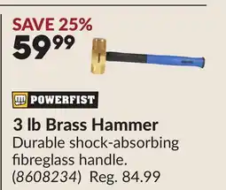 Princess Auto 3 lb Brass Hammer offer