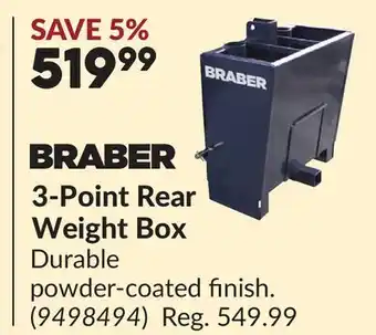 Princess Auto 3-Point Rear Weight Box offer