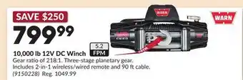 Princess Auto 10,000 lb 12V DC Winch offer