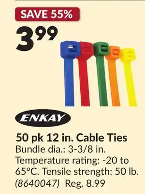 Princess Auto 50 pk 12 in. Cable Ties offer
