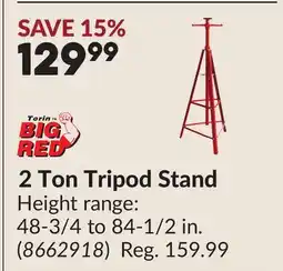 Princess Auto 2 Ton Tripod Stand offer
