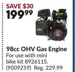 Princess Auto 98cc OHV Gas Engine offer