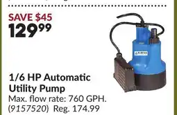 Princess Auto 1/6 HP Automatic Utility Pump offer