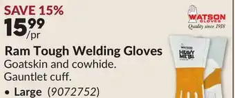 Princess Auto Ram Tough Welding Gloves, Large offer