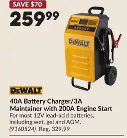 Princess Auto 40A Battery Charger/3A Maintainer with 200A Engine Start offer