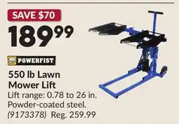 Princess Auto 550 lb Lawn Mower Li offer