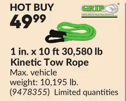 Princess Auto 1 in. x 10 ft30,580 lb Kinetic Tow Rope offer