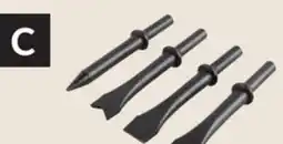 Princess Auto Air Hammer Chisels or Accessory Sets, 4 pc 5 in. Short-Shank Assorted Chisel Set offer