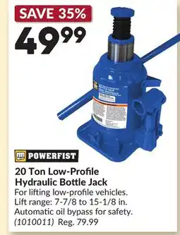 Princess Auto 20 Ton Low-Profile Hydraulic Bottle Jack offer