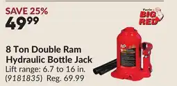 Princess Auto 8 Ton Double Ram Hydraulic Bottle Jack offer