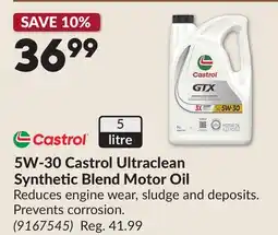 Princess Auto 5W-30 Castrol Ultraclean Synthetic Blend Motor Oil offer