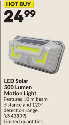 Princess Auto LED Solar 500 Lumen Motion Light offer